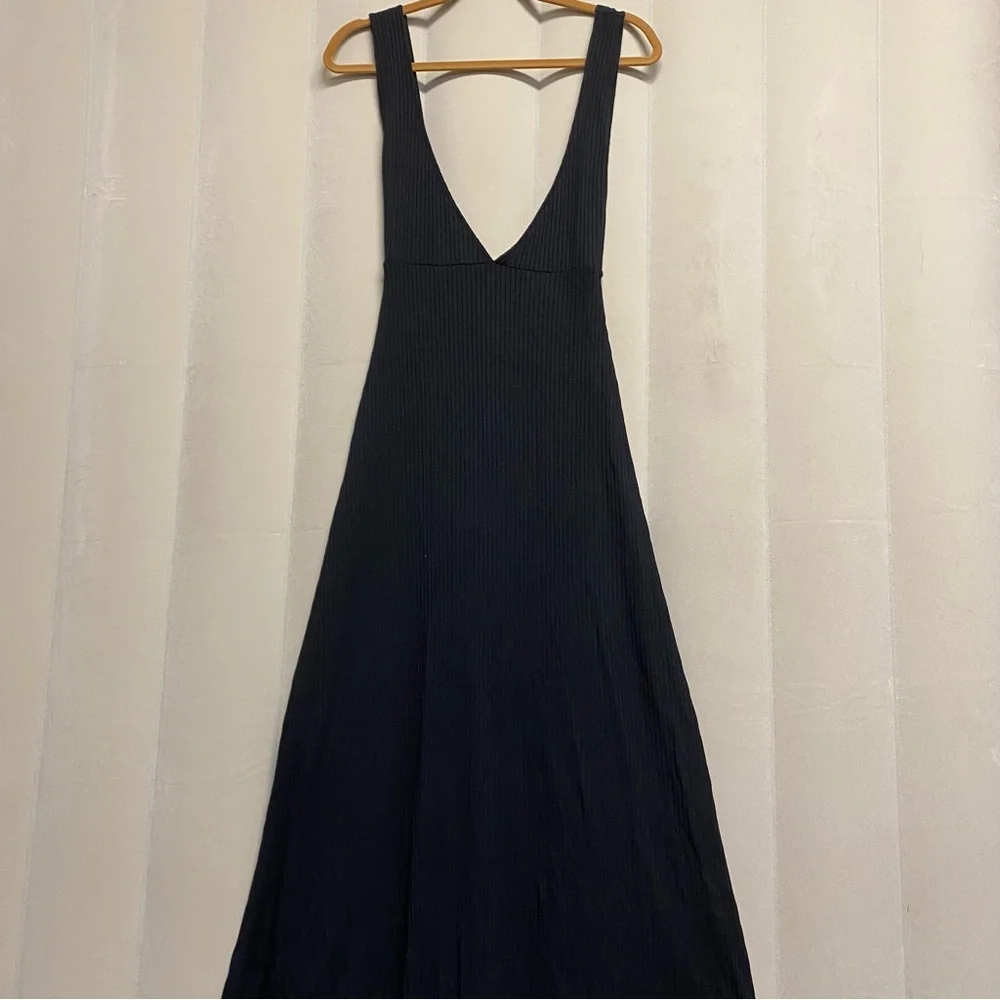 Rachel Pally Women’s Rib Luc Dress Medium Plunge Midi Maxi Sexy Feminine NWT